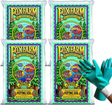 Fox Farm Ocean Forest Potting Soil Organic Plant Fertilizer for Garden Plants Indoor and Outdoor – Plant Soil – 38.5 Quart (1.5 cu ft). – (Bundled with Pearsons Protective Gloves) (4 Pack)