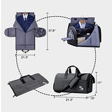 Convertible Garment Bag for travel,Carry on Garment Duffle Bag with Shoe Compartment, Detachable Shoulder Strap – 2 in 1 Suit Bags Suit Travel Bags for Men Women