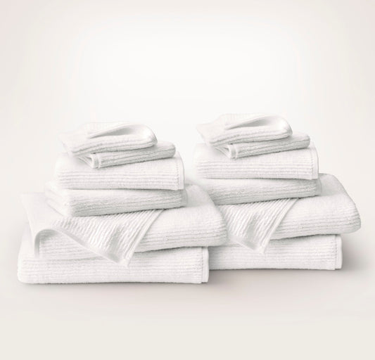 Complete Turkish Ribbed Bath Towel Bundle